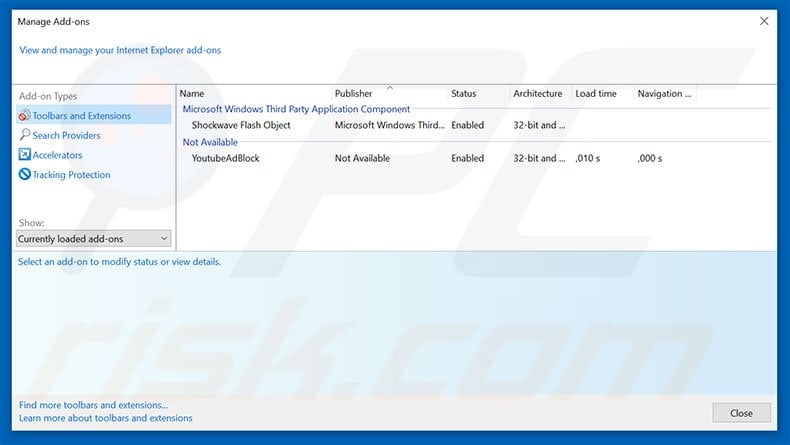 Removing weemi.com related Internet Explorer extensions