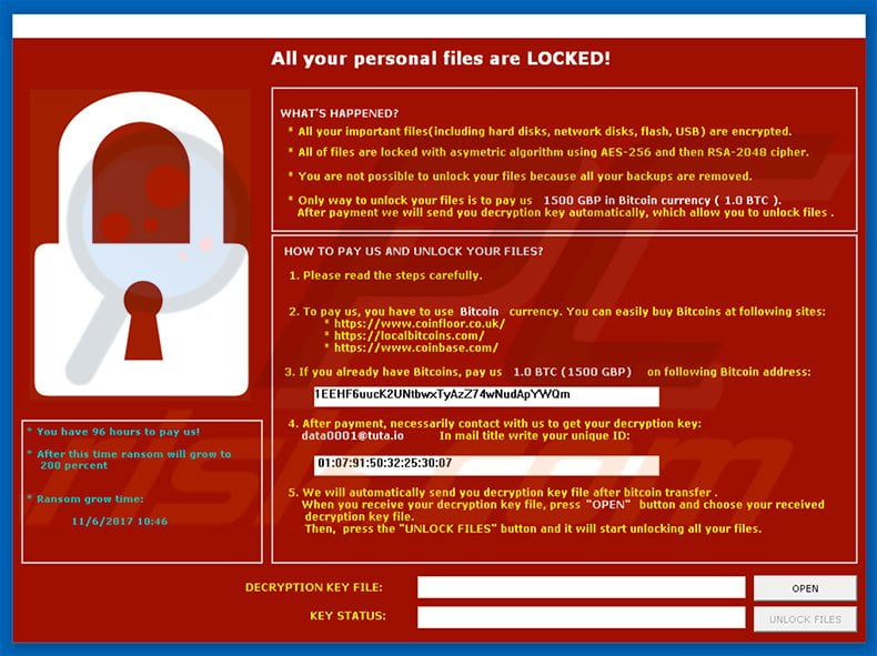 AXLocker ransomware doesn't change files' extensions