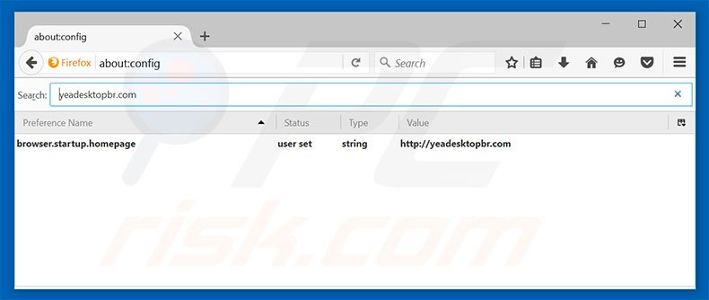 Removing yeadesktopbr.com from Mozilla Firefox default search engine