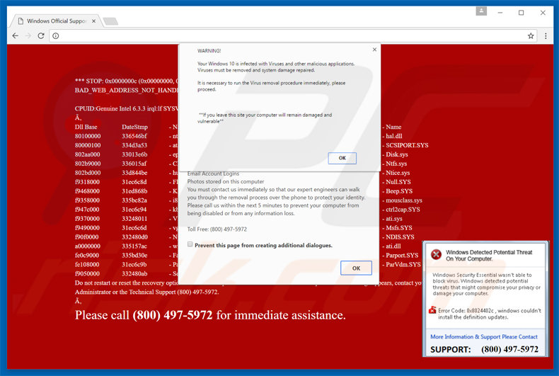 Your Windows Is Infected adware