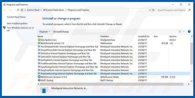 hp.myway.com browser hijacker uninstall via Control Panel