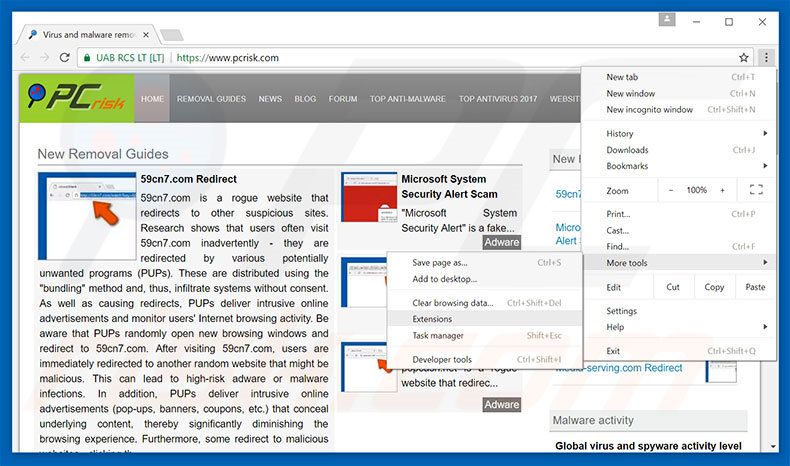 Removing data1rtb.com  ads from Google Chrome step 1