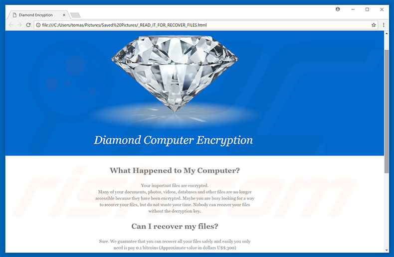 Diamond Computer Encryption decrypt instructions
