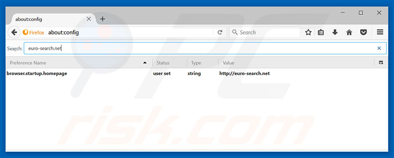 Removing euro-search.net from Mozilla Firefox default search engine