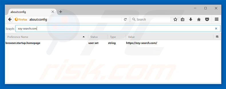 Removing ezy-search.com from Mozilla Firefox default search engine