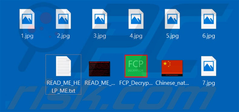 Files encrypted by FCP