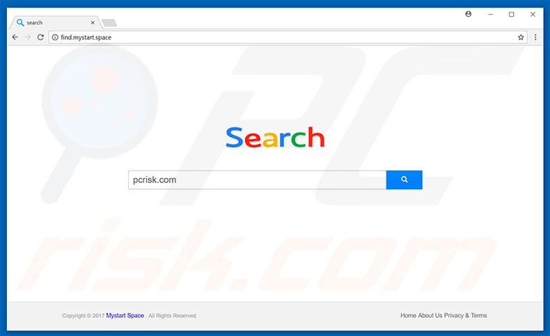 find.mystart.space browser hijacker