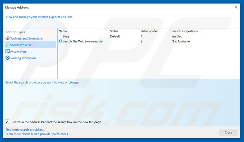 Removing go.myquery.net from Internet Explorer default search engine