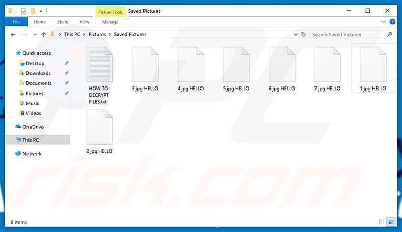 Files encrypted by HELLO