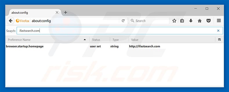 Removing ifastsearch.com from Mozilla Firefox default search engine