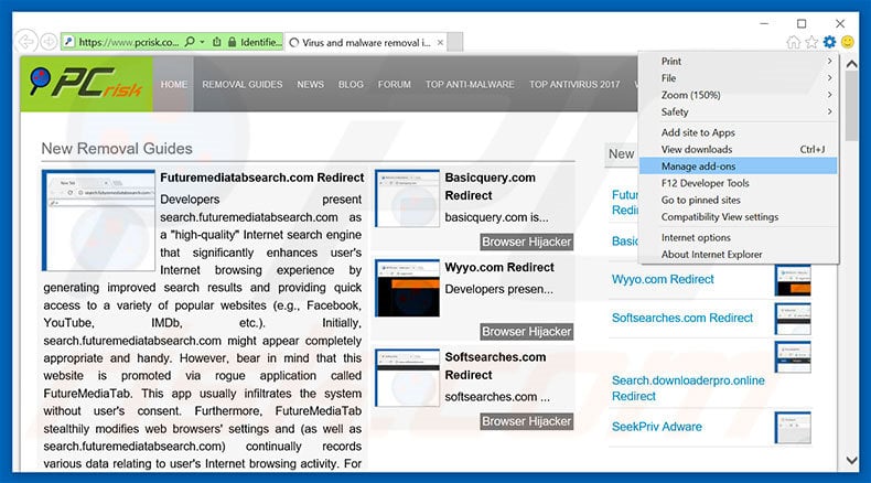 Removing kd2244.com ads from Internet Explorer step 1
