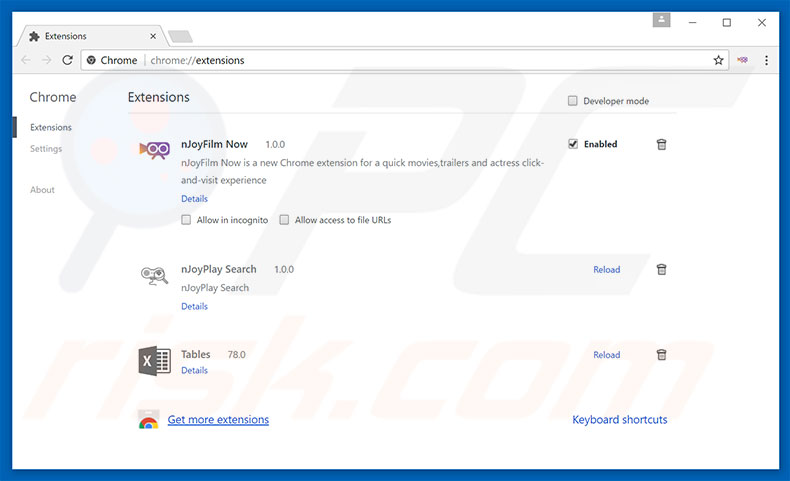 Removing ladomainadeserver.com ads from Google Chrome step 2