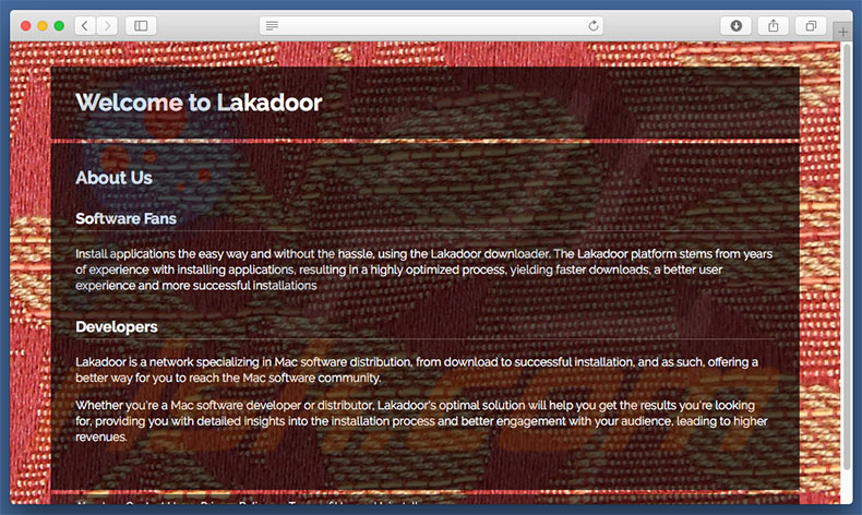 Dubious website used to promote search.lakadoor.com