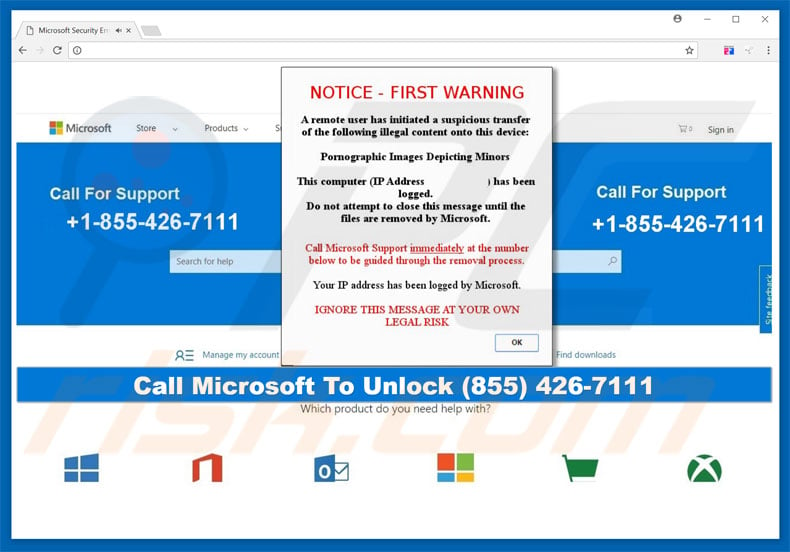 Notice - First Warning adware