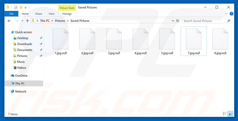Files encrypted by Null