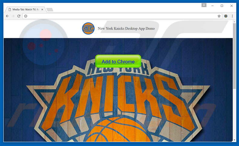 Website used to promote NYKnicksBuzz browser hijacker