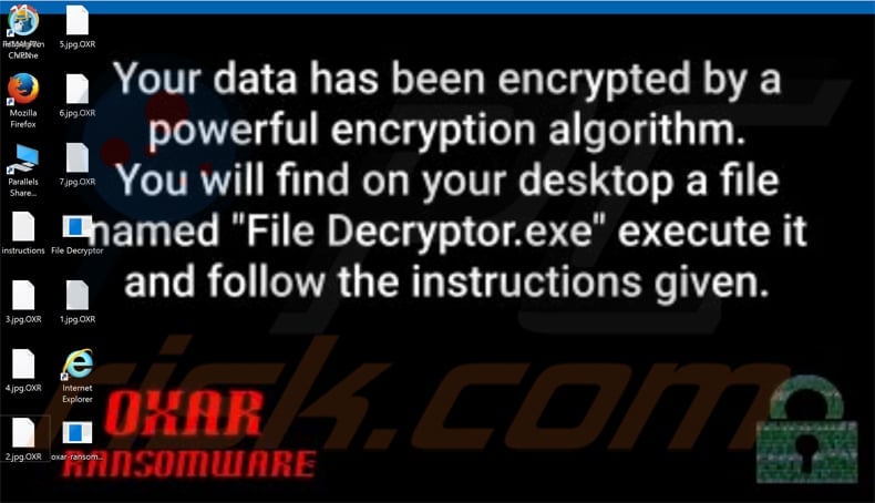 oxar ransomware updated wallpaper