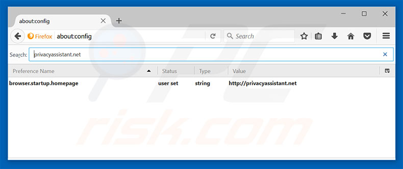 Removing privacyassistant.net from Mozilla Firefox default search engine