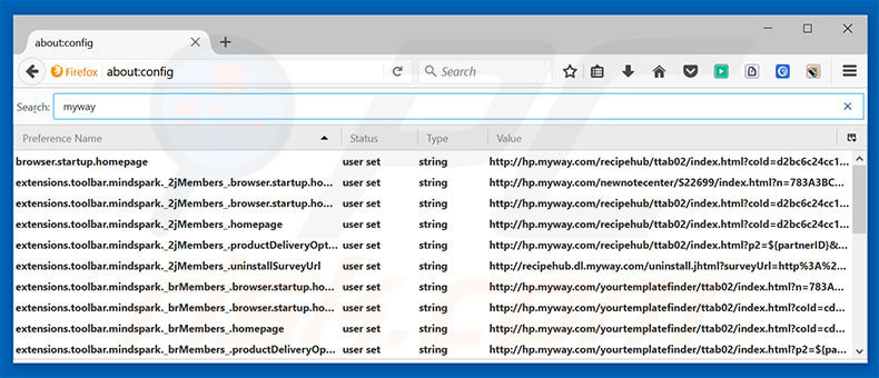 Removing hp.myway.com from Mozilla Firefox default search engine