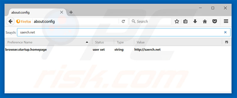 Removing saerch.net from Mozilla Firefox default search engine