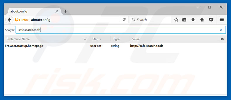 Removing safe.search.tools from Mozilla Firefox default search engine