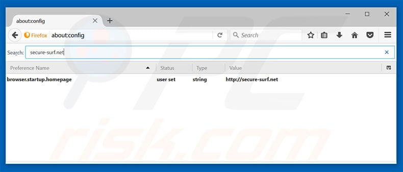 Removing secure-surf.net from Mozilla Firefox default search engine