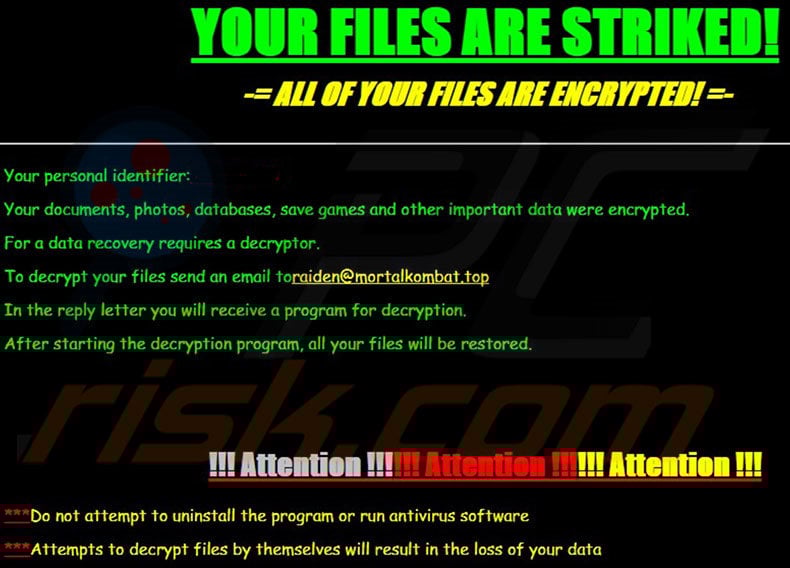 Striked decrypt instructions