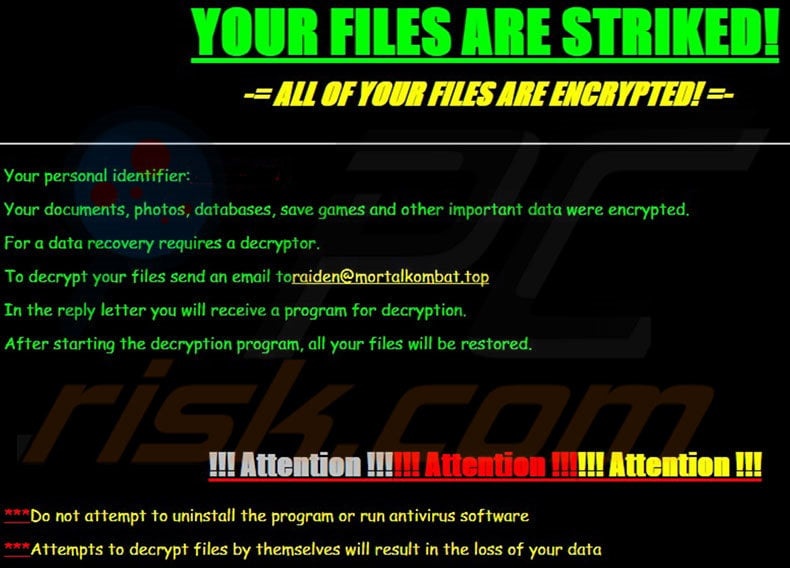 Striked decrypt instructions