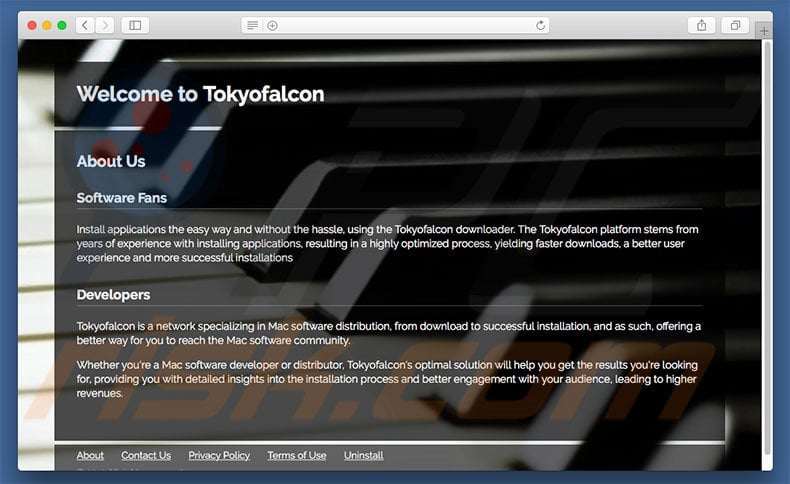 Dubious website used to promote search.tokyofalcon.com