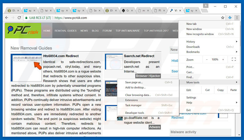 Removing WARNING! Your Windows Has Been Blocked  ads from Google Chrome step 1