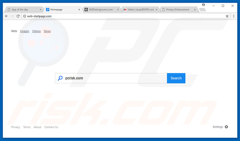 web-startpage.com browser hijacker