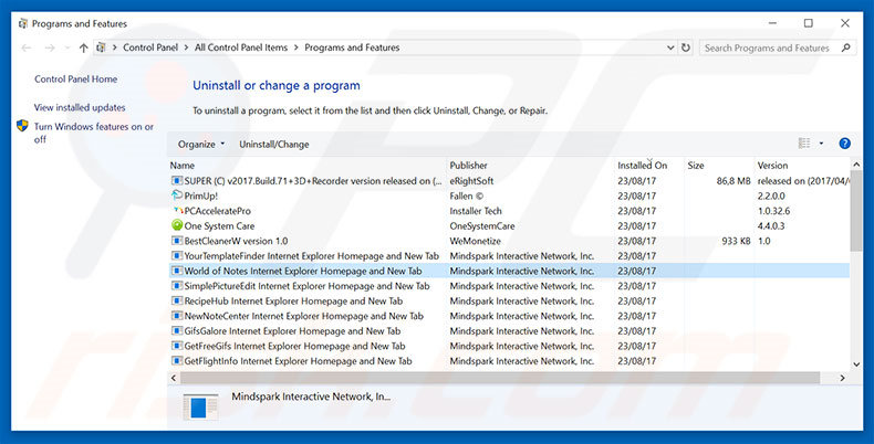 hp.myway.com browser hijacker uninstall via Control Panel