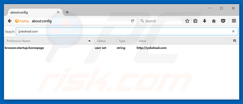 Removing yokelead.com from Mozilla Firefox default search engine