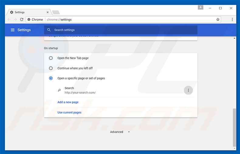Removing your-search.com from Google Chrome homepage
