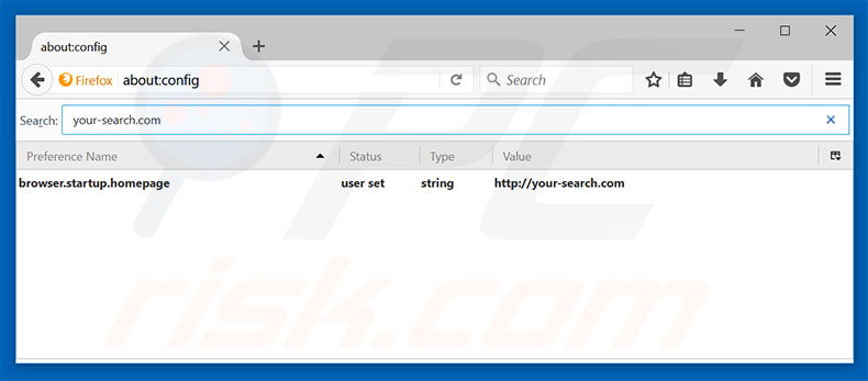 Removing your-search.com from Mozilla Firefox default search engine