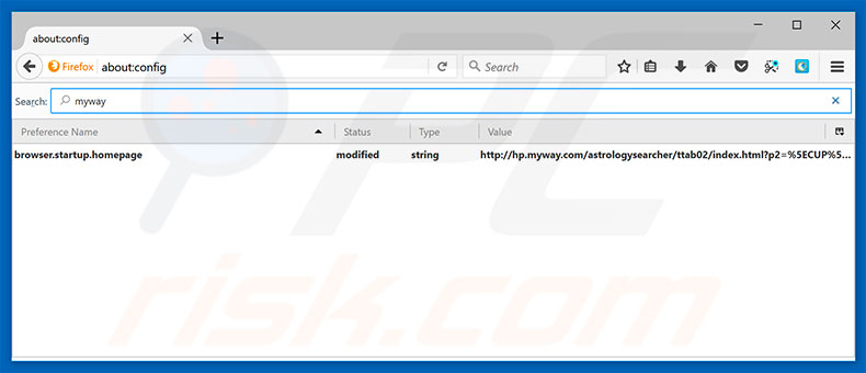 Removing hp.myway.com from Mozilla Firefox default search engine