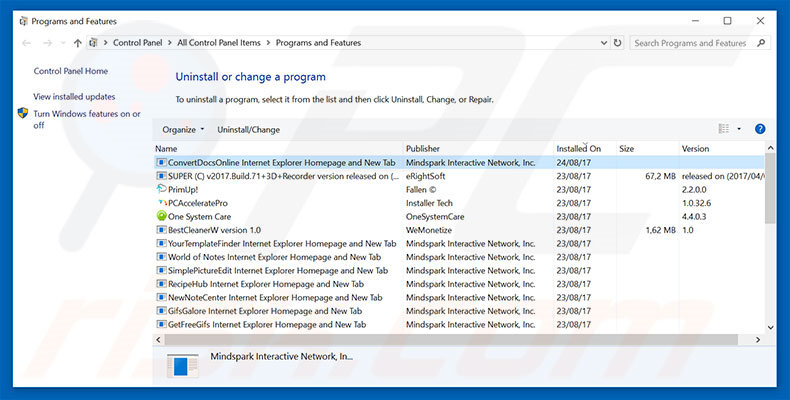 hp.myway.com browser hijacker uninstall via Control Panel