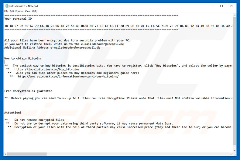 Decoder decrypt instructions