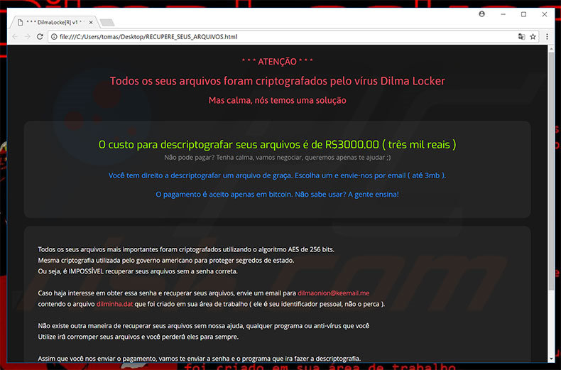 DilmaLocker html file