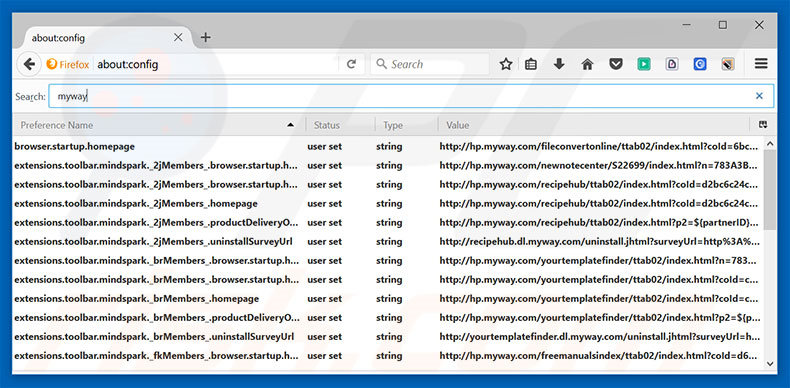 Removing hp.myway.com from Mozilla Firefox default search engine