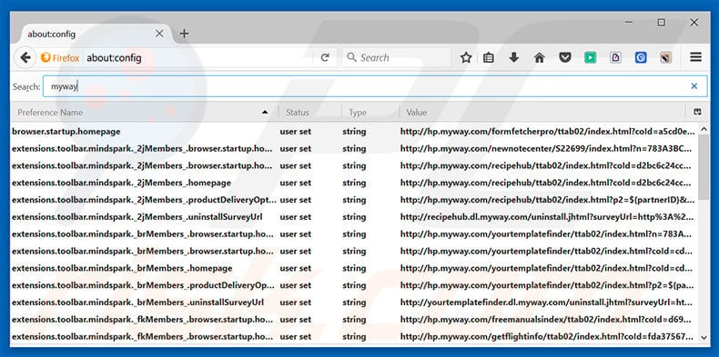 Removing hp.myway.com from Mozilla Firefox default search engine