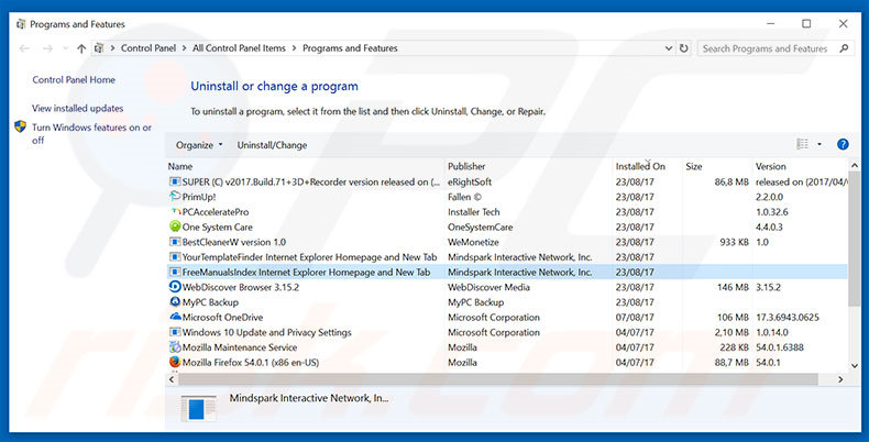 hp.myway.com browser hijacker uninstall via Control Panel