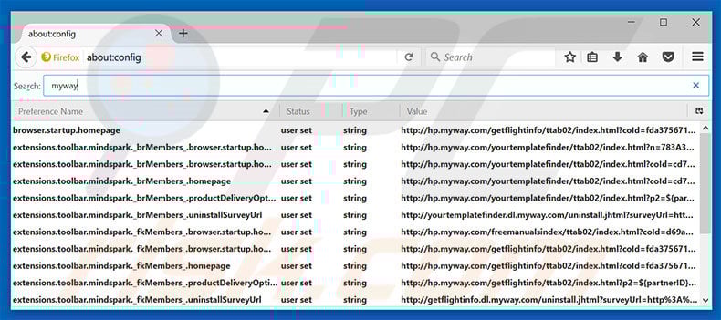 Removing hp.myway.com from Mozilla Firefox default search engine