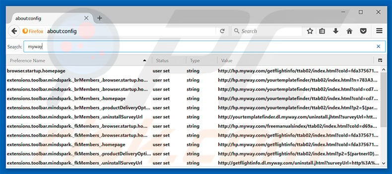 Removing hp.myway.com from Mozilla Firefox default search engine