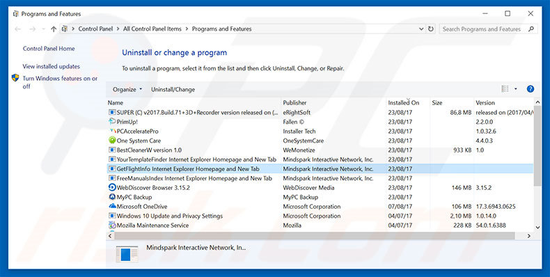 hp.myway.com browser hijacker uninstall via Control Panel