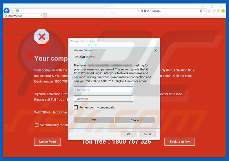 Internet Explorer Critical ERROR second variant