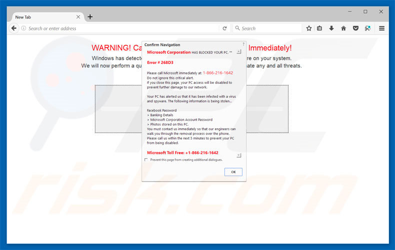 Microsoft Corporation HAS BLOCKED YOUR PC adware