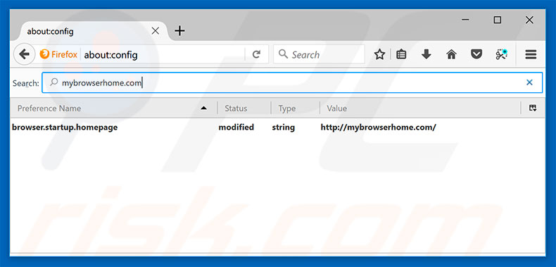 Removing mybrowserhome.com from Mozilla Firefox default search engine