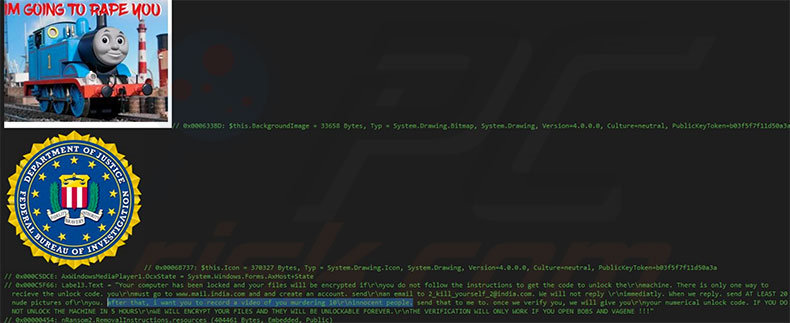 Second variant of nRansom malware