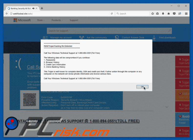 RDN_Trojan_Hacking File Detected scam gif